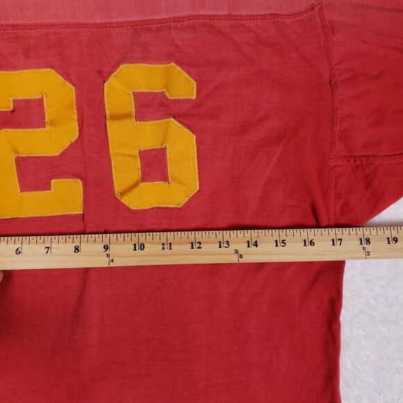 Vintage Russell Southern Football Jersey Red Gold Greek‎ Lettering #26 Rare - Picture 11 of 12